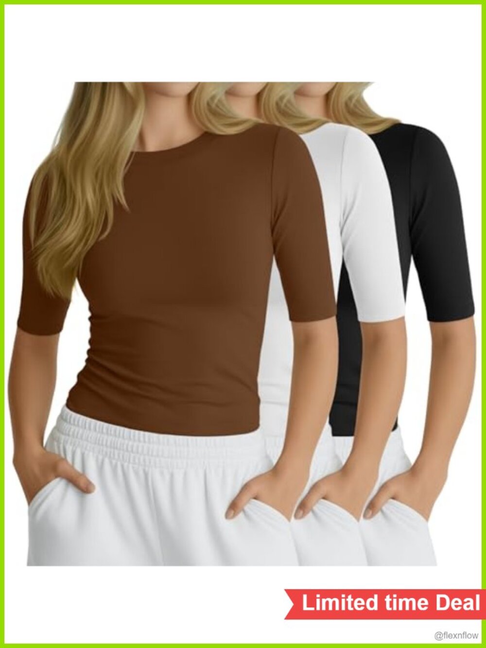 3 Pack Women's Compression Shirts Half Sleeve Athletic Tops Luggage